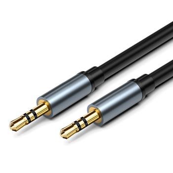 Golden Three Ding 3.5mm muško-muški auto audio kabel s mikrofonom, 3- ili 4-žilni, zlatni premaz, OFC vodiči