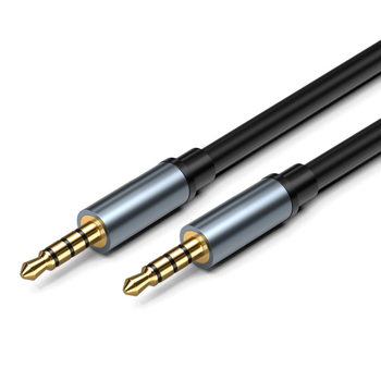 Golden Three Ding 3.5mm muško-muški auto audio kabel s mikrofonom, 3- ili 4-žilni, zlatni premaz, OFC vodiči