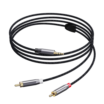Dawn Cd-0215 audio kabel: 3,5 mm na dvostruki RCA, pozlaćeno, bakreno jezgro