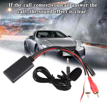 Automobilski AUX audio kabel s 2RCA lotus konektorima, Bluetooth s ugrađenim mikrofonom, PVC + bakar