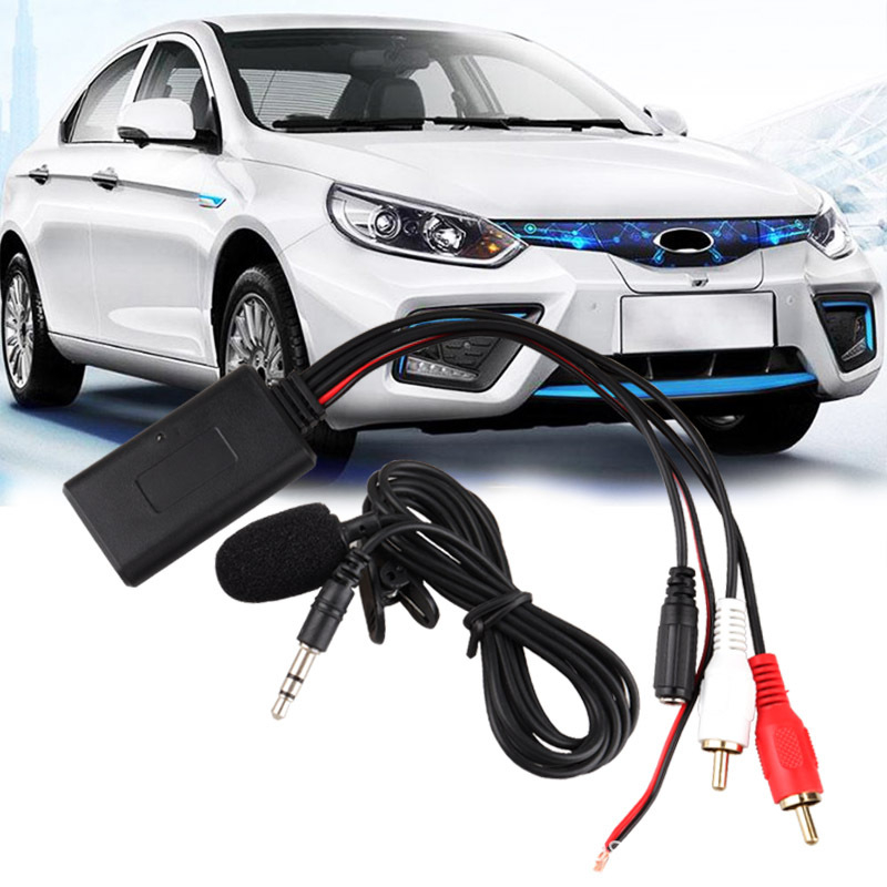 Automobilski AUX audio kabel s 2RCA lotus konektorima, Bluetooth s ugrađenim mikrofonom, PVC + bakar