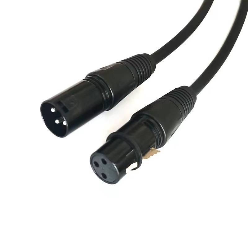 XLR muški–ženski produžni kabel za mikrofone, balansirani signal, jezgro od čistog bakra, niklani premaz, PVC izolacija
