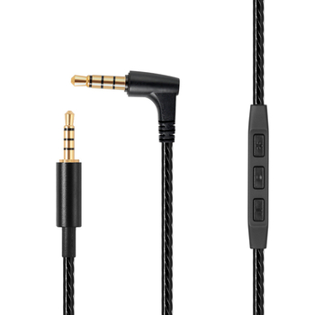 Audio kabel s in-line kontrolom mikrofona, 3.5mm na 3.5mm/2.5mm, bakrena jezgra