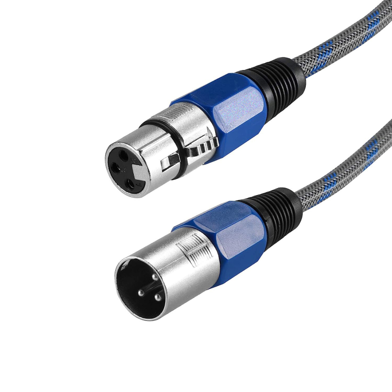 Izbalansirani XLR kabel za mikrofon, muški–ženski, model KL004pvc-3M, bakreno jezgro s tinom, OFC vodiči, ISO 9001 certificirano