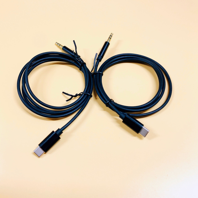 Cablu AUX Type-C către 3,5 mm pentru sunet auto și subwoofer, placat cu argint, miez din oțel, conductor din aliaj, greutate 0,2