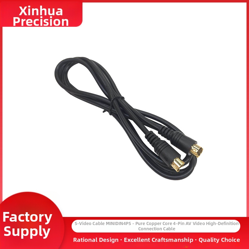 MINI-DIN 4-pins S-Video kabelis, tīrs vara kodols, ugunsizturīgs PVC apvalks, AV audio/video pielietojumiem