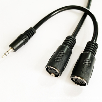 Adaptor audio 3,5 mm la MIDI DIN 5 pini, conductor din cupru placat cu nichel, ROHS