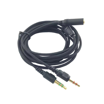 2-u-1 audio kabel za Razer over-ear slušalice — vodiči sa srebrnim premazom, jezgro od tinirane bakrene žice, bakreni vodič bez kisika, računalni adapter kabel za digitalne uređaje
