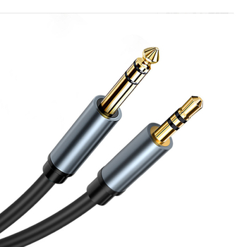 Rxix Luoxi cablu audio 3.5–6.5 mm, conectori masculin‑masculin, plăci aur, conductor din cupru cu miez de oțel; potrivit pentru telefon mobil, PC, mixer, chitară electrică și orgă electronică; lansat în 2022