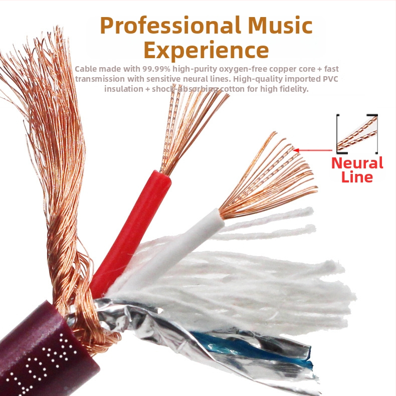 MVS Magic Song 2-kanālu audio kabelis no bezskābekļu vara, mājas kinozālei, augstas fidelitātes signāls