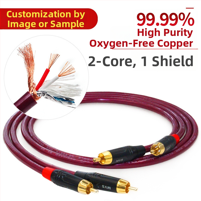 MVS Magic Song 2-kanālu audio kabelis no bezskābekļu vara, mājas kinozālei, augstas fidelitātes signāls