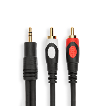 Cablu AV 3,5 mm la dual RCA pentru PC (Placare cu aur; cupru fără oxigen; miez din cupru)