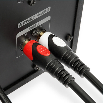 Cablu AV 3,5 mm la dual RCA pentru PC (Placare cu aur; cupru fără oxigen; miez din cupru)