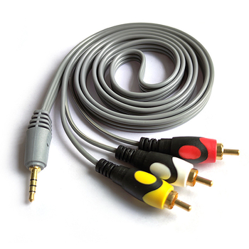 AV kabel 3,5 mm na 3RCA za TV, bakreno jezgro, zlatni premaz, 1 na 3 priključke
