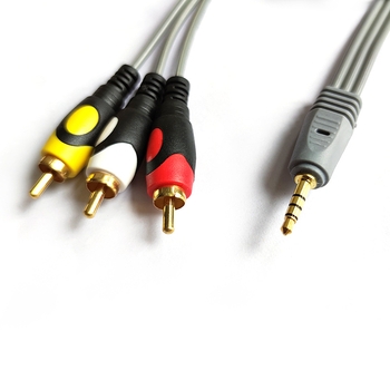 AV kabel 3,5 mm na 3RCA za TV, bakreno jezgro, zlatni premaz, 1 na 3 priključke