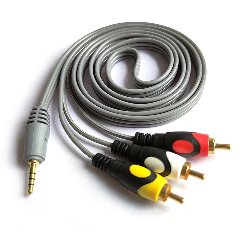 AV kabel 3,5 mm na 3RCA za TV, bakreno jezgro, zlatni premaz, 1 na 3 priključke