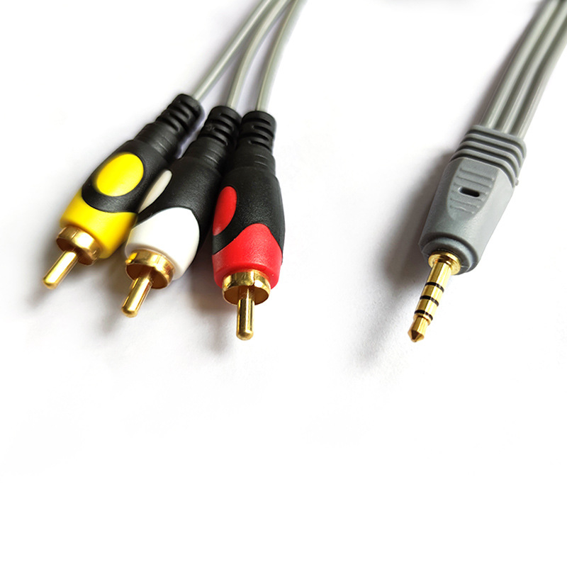 AV kabel 3,5 mm na 3RCA za TV, bakreno jezgro, zlatni premaz, 1 na 3 priključke