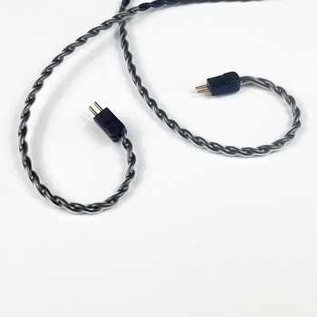 Kabel za nadogradnju za slušalice Shure MMCX IE40/IE80, 4-žilni crni bezoksidni bakreni uvijeni kabel