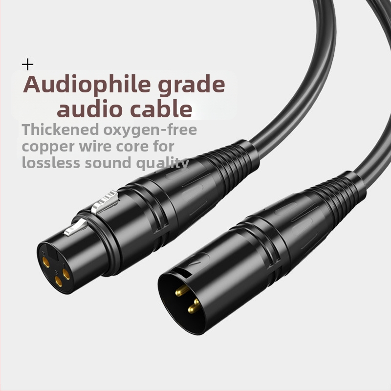 XLR mikrofona kabelis, vīrietis–sieviete savienojums, balansēts, tīrs vara vadītājs, PVC apvalks