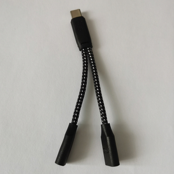 2-u-1 OTG audio adapter kabel za lavalier mikrofon i slušalice, kompatibilan s Type-C uređajima (jezgro od najlona, bakreni vodič, ROHS)
