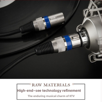 Cablu audio XLR, conectare masculin-feminină, nucleu din cupru pur, cupru fără oxigen, placare nicelată, ROHS certificat