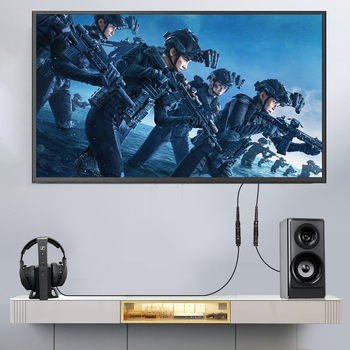 Cablu SPDIF Toslink din fibră optică 1 la 2, placare auriu, nucleu PMMA, ROHS certificat, model FS-T-066