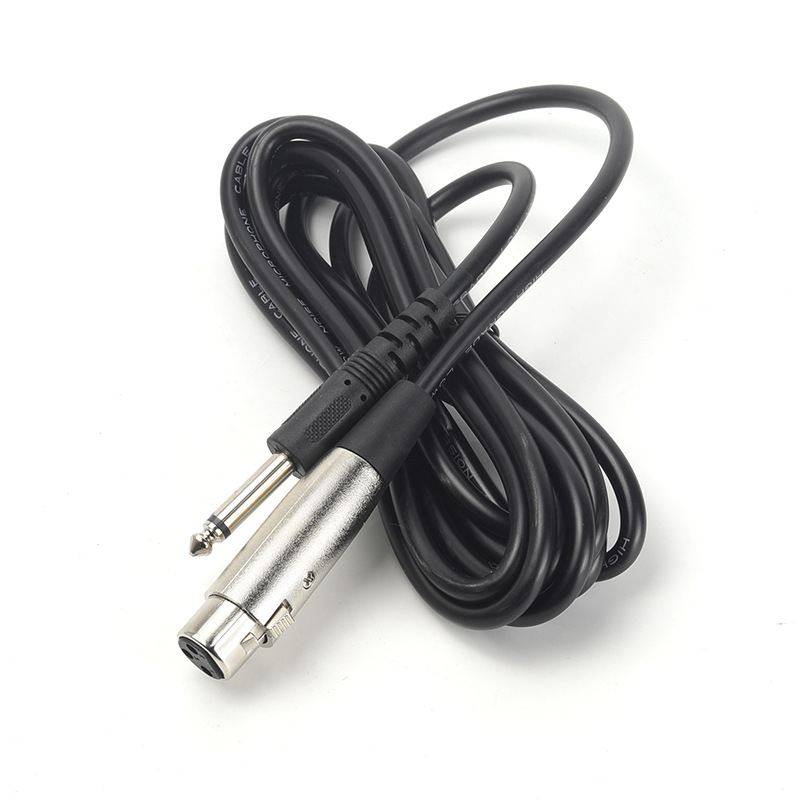 Cablu audio balanțat XLR la 6,35 mm, contacte placate cu aur, miez din cupru pur, cupru fără oxigen, SGS certificat