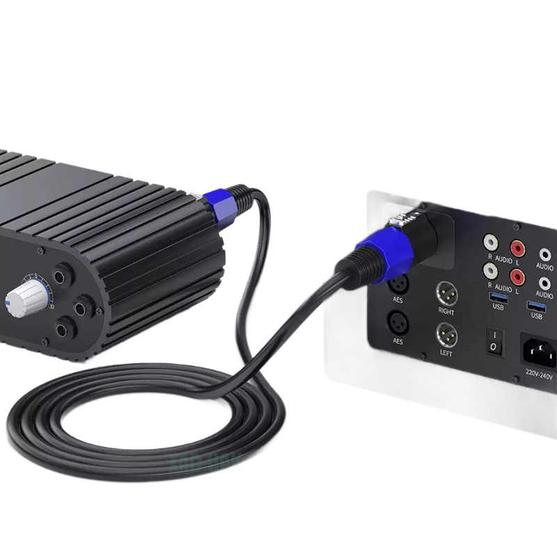 Ohm audio kabel, 4-žilni kabel, muško–ženski konektor, za pozornicu, pojačalo i zvučnike