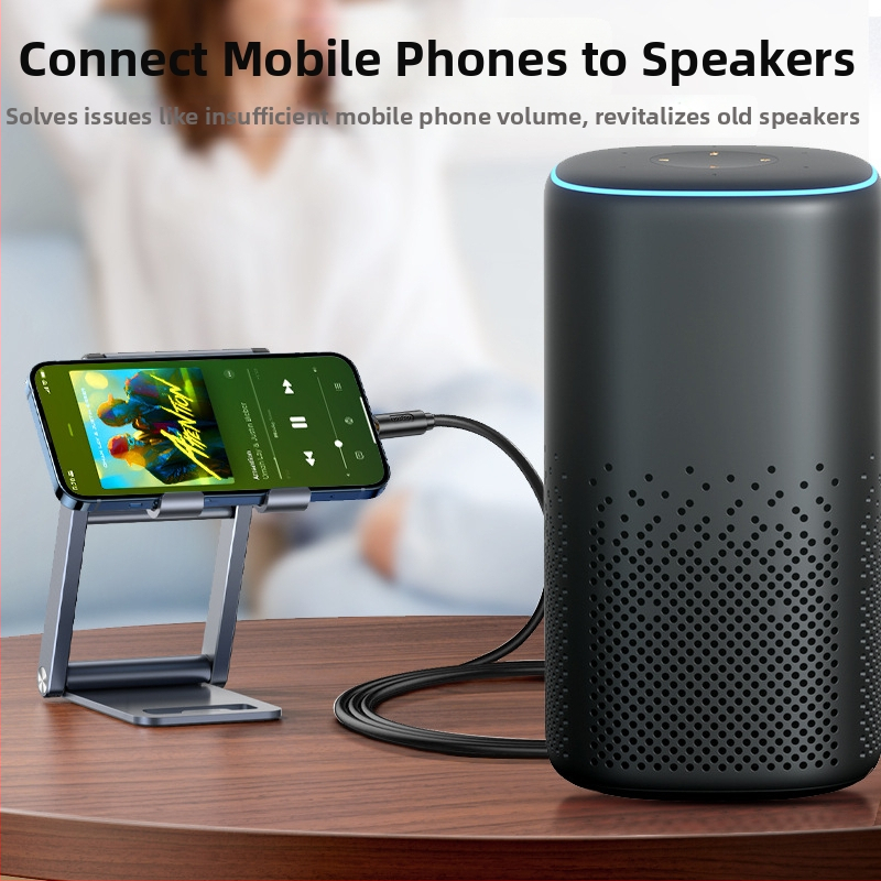 Jinghua A152 Cablu audio 3,5 mm la 6,5 mm, unu la doi, canal dual, placat cu aur, cupru fără oxigen