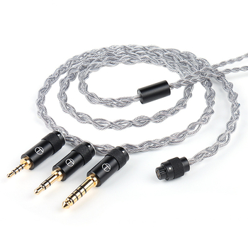 Cablu audio pentru căști TRN Sea Serpent, conductor din cupru placat cu argint, patru fire, 5 pini cu mufe audio interschimbabile