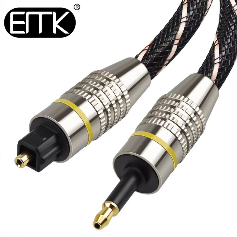 Emk/Yimike GX888 Optički digitalni audio kabel, SPDIF kvadratni konektor, zlatni premaz, optičko vlakno