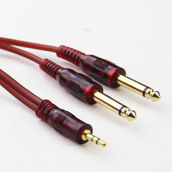 Signalan kabel 3,5 mm na 6,5 mm, 1:2 splitter, zlatno obloženo jezgro bakra, bakar bez kisika, za povezivanje s mobitelom/mikserom