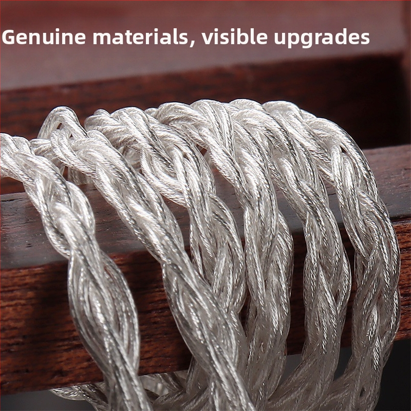 TRN T6 pro cablu audio cu nucleu din cupru placat cu argint, conductor din cupru fără oxigen, lungime 1,2 m, placare cu argint.