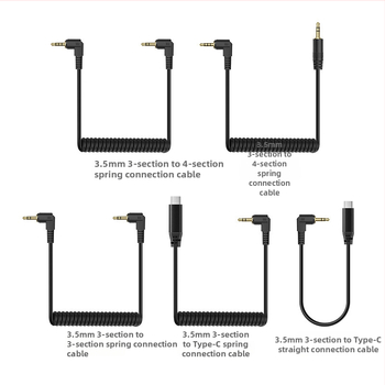 Ke baolong 3.5mm audio kabel mikrofonam ar Type-C OTG adapteri mobilajam telefonam/digitālajai kamerai – PVC korpuss, skaņa+video, pielāgojams