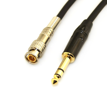 Green Special BNC na 6,35 mm zvukový kábel, 3-jadro signálu, zlaté konektory, Q9 adaptér, vodiče z bezkyslíkového meďe