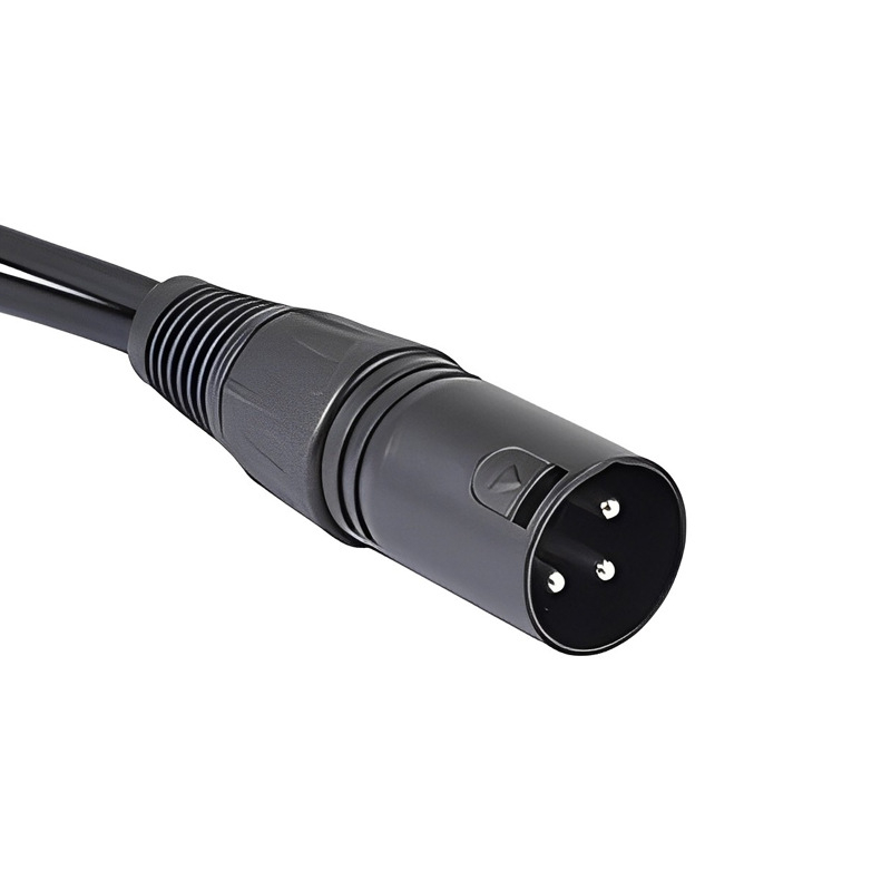 XLR muški na dva RJ45 ženska adapter kabel, 3-žilni, niklirani bakreni vodiči