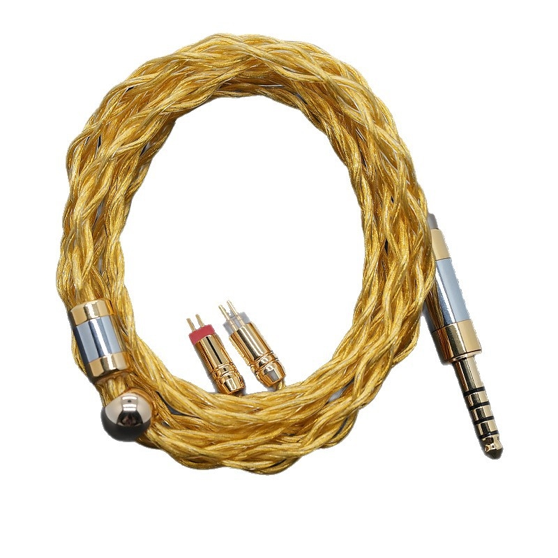 4-žilni monokristalni bakreni kabel za slušalice, zlatno pozlaćen MMCX 0,78 mm / 2-Pin QDC, audio kabel 4,4 mm i 3,5 mm
