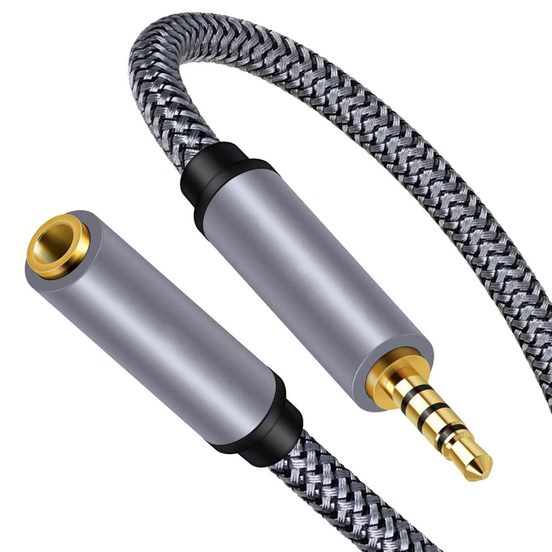 3,5 mm audio produžni kabel, muški na ženski, za računalo i mobilne uređaje, pozlaćeni završetak