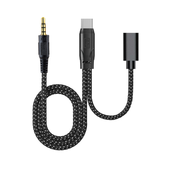 Cablul audio Huawei Type-C la 3,5 mm - 3 în 1, Modelul 005, lansat în 2022, miez nylon, conductor cupru