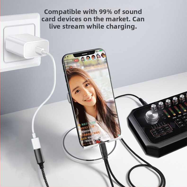 Cablul audio Huawei Type-C la 3,5 mm - 3 în 1, Modelul 005, lansat în 2022, miez nylon, conductor cupru