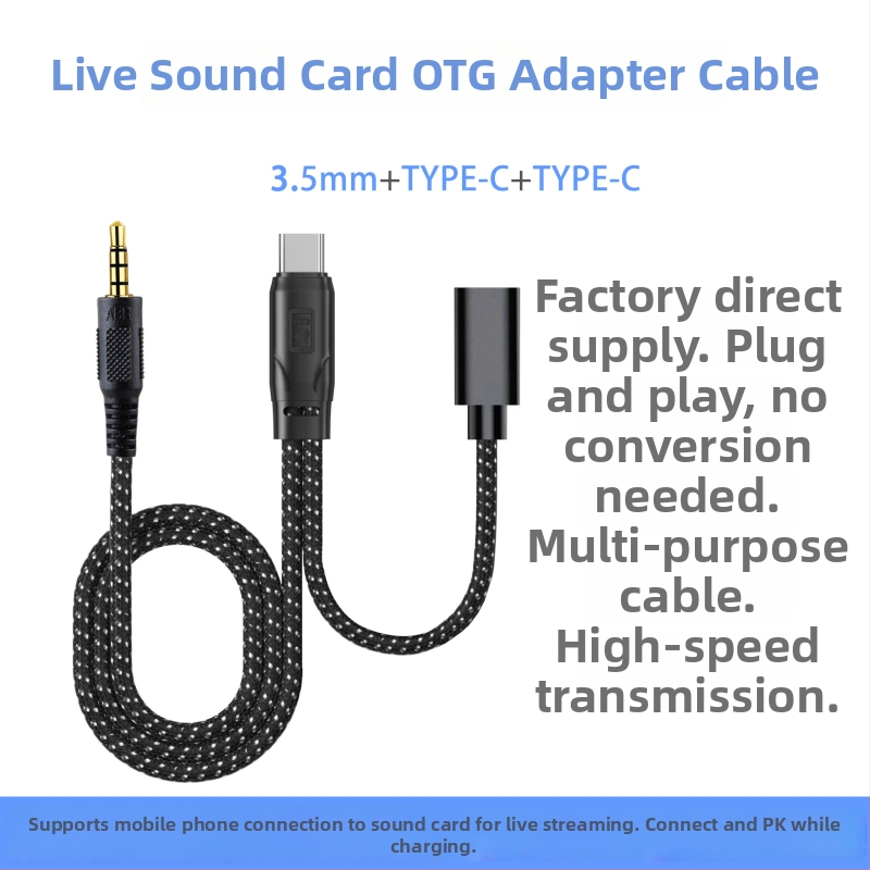 Cablul audio Huawei Type-C la 3,5 mm - 3 în 1, Modelul 005, lansat în 2022, miez nylon, conductor cupru