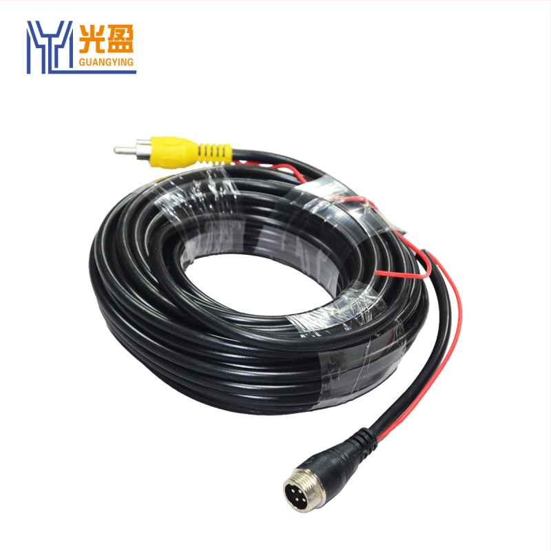 Guangying ROHS AV aktivācijas kabelis automašīnas video pārraidei — audio + video signāla pārraide