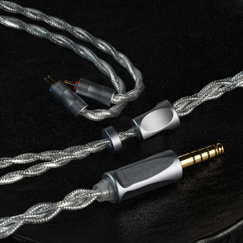Zixin acoustics 01 cablu răsucit pentru căști IEM – 4-core OCC cu folie de argint, OFC impregnate cu ulei și ecran de tină