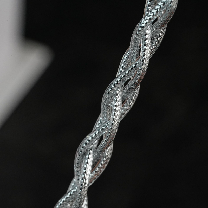 Zixin acoustics 01 cablu răsucit pentru căști IEM – 4-core OCC cu folie de argint, OFC impregnate cu ulei și ecran de tină