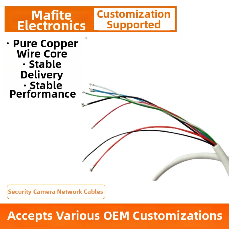 PoE kabelis tīkla kamerai - 8 vadus, tīrs vara, PVC izolācija, PVC apvalks, ūdensdrošs, Ø 5,0 mm, garums pēc pasūtījuma