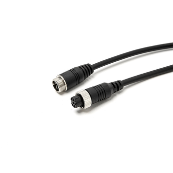 GX12 aviācijas spraudņa paplašināšanas kabelis automašīnas videonovērošanai, 6P6 kodoli, tīrs vara, PVC korpuss