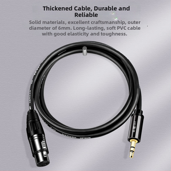 Cablu audio 3.5 mm M la XLR F – Jinghua A157, conductor din cupru, placare aur, ROHS