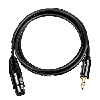 Cablu audio 3.5 mm M la XLR F – Jinghua A157, conductor din cupru, placare aur, ROHS