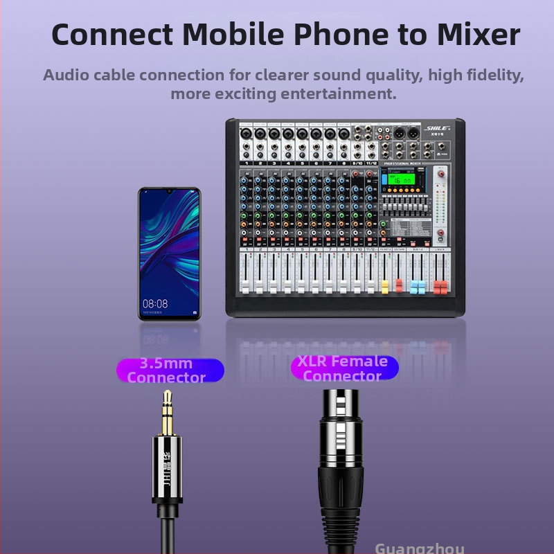 Cablu audio 3.5 mm M la XLR F – Jinghua A157, conductor din cupru, placare aur, ROHS