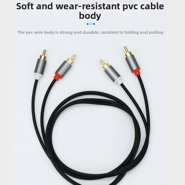 AV kábel 2x RCA na 2x RCA, pozlátené medené jadro, pre počítačové periférie
